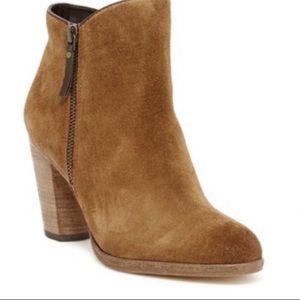 Cole Haan Hayes burnished double zip Suede booties size 8 boots